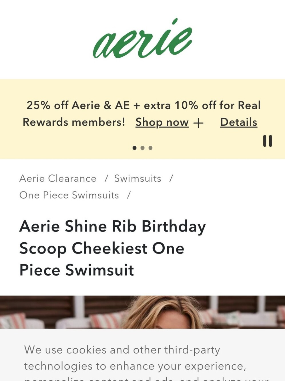 Aerie Super Scoop Cheekiest One Piece Bathing Suit. - Picture 6 of 7